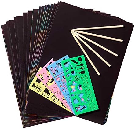 Сет за уметнички хартија за гребење на Dsmile, 30 парче Виножито магија за гребење хартија занаетчиски занаетчиски занаетчиски занаетчиски