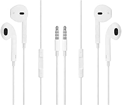 ЛЕЈЈАН 2 Спакувајте Јаболко Слушалки [Apple MFi Сертифициран] Слушалки Слушалки со 3,5 mm Жичен Приклучок За Слушалки За Уши