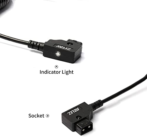 Zitay D-Tap PTAP до NP-F550 Dummy Battery компатибилна за Sony NP-F550/770/570 NP-F970 Power LED светлосен чувство на светлина Atomos Ninja
