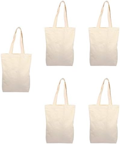 Abaodam 5 парчиња за еднократна употреба на намирници за еднократно платно торбички торби обична платно торба на отворено