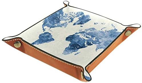 Лорвис Светска мапа во акварел сина кутија за складирање на корпи за корпи за корпи за канцелариски дом