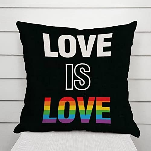 Фрли перница за покривање на перница е loveубов ЛГБТК геј перница кутија гордост лезбејски геј ЛГБТК перница покритие рустикален виножито