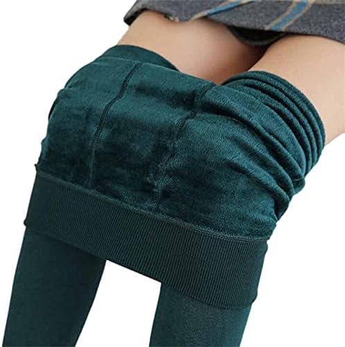 Lmsxct зимски топло кадифено хеланки за жени еластични термички нозе панталони руно наредени високи половини меки пријатни