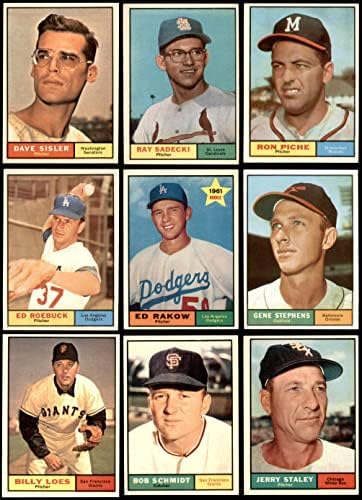 1961 Топс Бејзбол 50 стартер за стартување на картички/Лот екс+