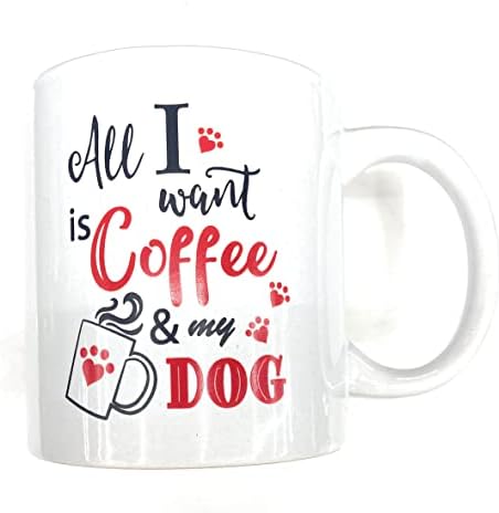 Смешни Куче Кригла-Бела 12оз Керамички Кафе Кригла - Сите сакам Кафе &засилувач; моето Куче Голем Новина Подарок За Љубителите