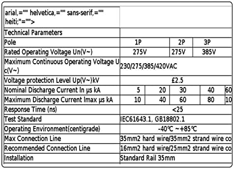 Бефија 1 парчиња за заштита на молња за заштита на гром Arserter Surge AC 3P+N 40 ~ 80Ka 60Ka ~ 100KA 385V 420V SPD Заштита со низок напон 4p