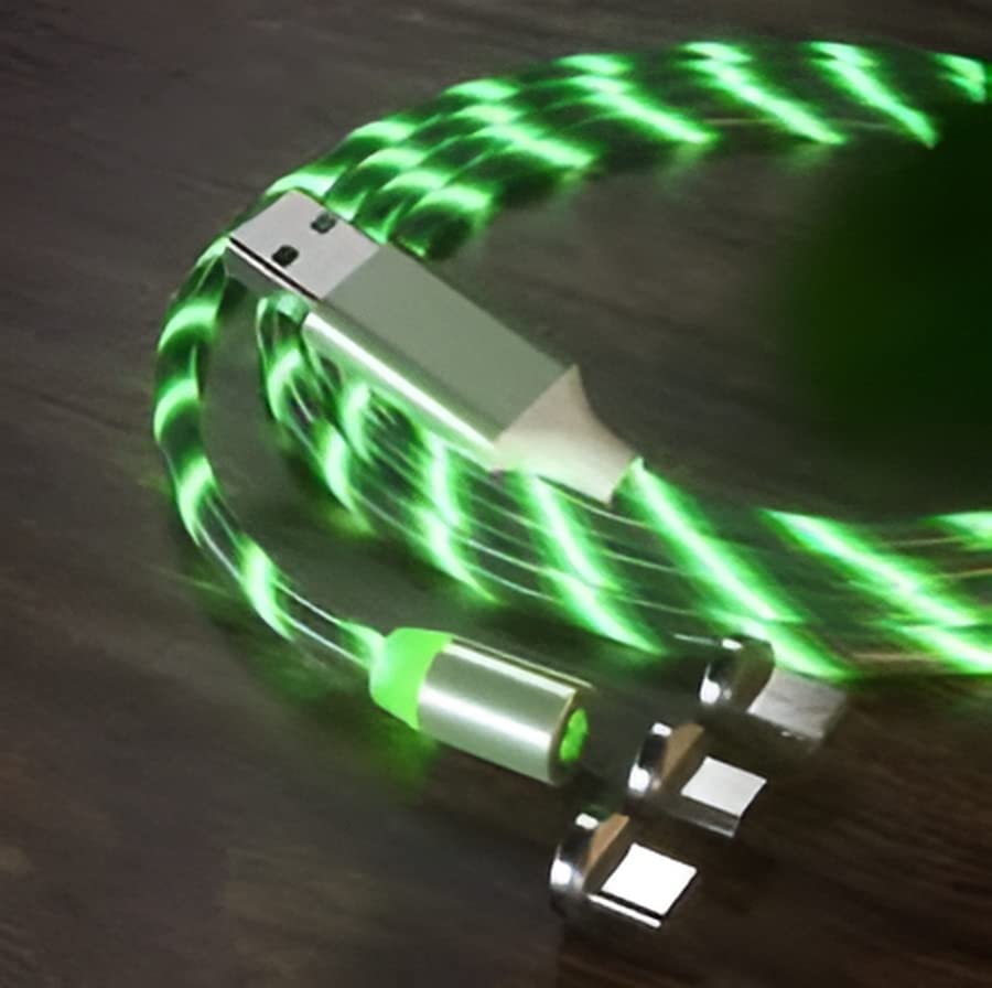 3in1 LED магнетски кабел за полнење со USB