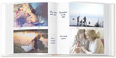 Мајвертон со фото -албум за жени - гравиран бел капак со стилски дизајн - 100 поставени страници за пополнување со најмногу 200 слики