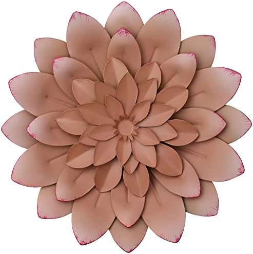 ДЕЦЕКЦИЈА НА СВЕТСКИ 3Д метални сукулентни wallидни декор - розова, рачно насликана, висечки метални цвеќиња wallиден декор за дневна