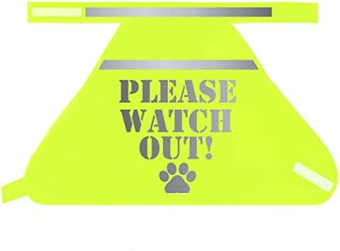 Ве молиме, внимавајте на висока видливост Здраво на неон жолт безбедносен рефлексивен кучен елек за ноќни или области со висок сообраќај