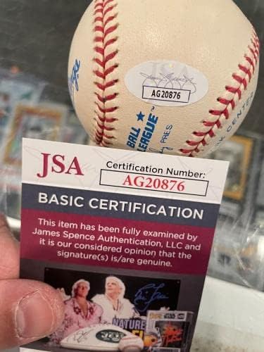 Барни Серел Кубански Негро лиги сингл потпишан бејзбол JSA Mint - Автограмски бејзбол