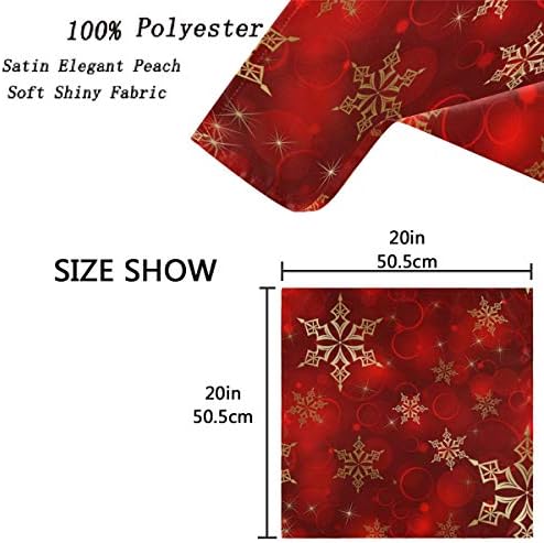 ZZWWR Стилски бои новогодишни модел на салфетки, сет од 1 20 x 20 инчи мека и удобна полиестерска салфетка за семејство, ресторан,