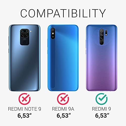 KWMobile TPU Case компатибилен со Xiaomi Redmi 9 - случај меко тенок мазен флексибилен заштитен телефонски капак - метална сина боја