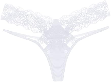Женски секси V-назад крстовички гаќички лушпи исечени цветни чипка долна облека bowknot v во форма на облик на необични кратки кратки хипстери
