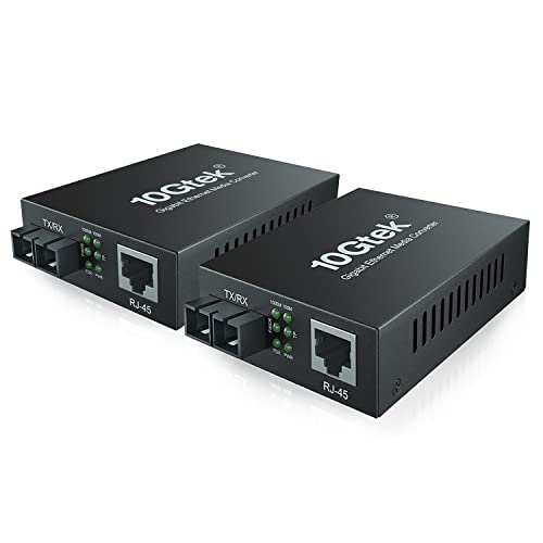 Пар на Gigabit со едно режим SC Fiber во Ethernet Media Converter, вграден модул SFP LX Fiber, 1310nm, SMF, до 20-км, 1000base-lx до 10/10/1000base-tx