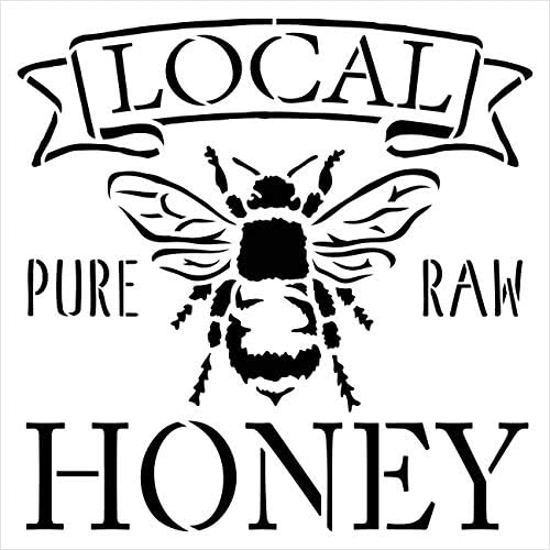 Чиста и сурова локална матрица со мед со пчела од Студиор12 | DIY Country Kitchen Home Decor Decor | Занает и боја | Шаблон