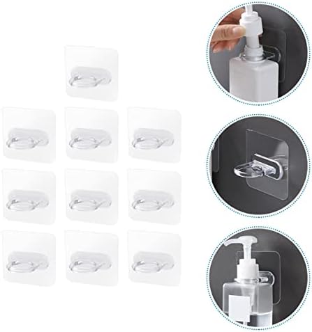 Angoily 10 парчиња wallиден диспензер течен туш транспарентен за кука за бања виси кујнски гел креативни pp тоалетни куки монтирани мултифункционални држачи за држачи за