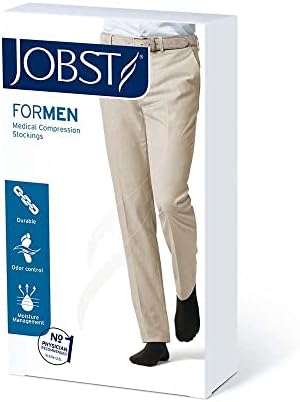 Чорапи за компресија на формите JobSt, 30-40 mmHg, високо колено, отворено пети, црно