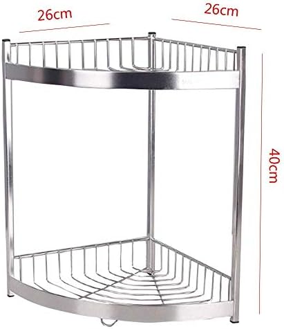 Полицата YGCBL, кујната решетката 304 не'рѓосувачки челик без агол рамка за зачини за зачини за зачини за складирање на кујната за складирање на кујната
