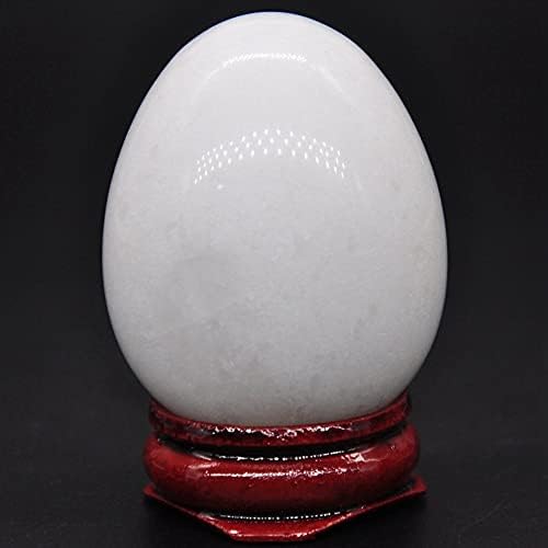 Beflap 35x45mm бел џед јајце во форма на јајце во форма на природен кристал за масажа гемстон духовен декор колекција подарок кристал