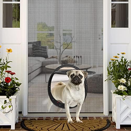 Hidrosil Dog врата за врата од екранот, патент десетиран миленичиња екранот врата со заклучен магнетски размавта за кучиња