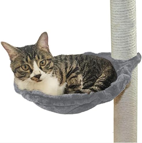 Shengocase 13.2 Beige Nest Cashter Lounger Hammock Cred за замена на кулата со мачки, 5-пакувања што висат топки играчки со еластична жица, додатоци за мачки дрвја Хамак