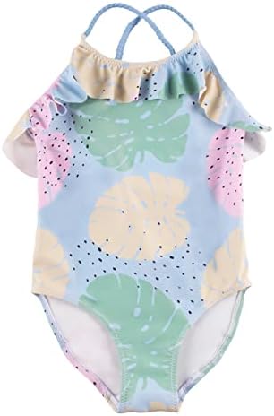 Девојки за бебиња/дете на дилони, едно парче, новороденче за капење, симпатична облека за капење со UPF 50+ заштита од сонце 3month-5 години