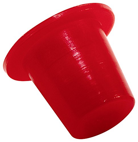Пластично капаче и приклучок за пластично засилување. T-4X, PE-LD, CAP OD 0,385 приклучок ID 0,513, црвена боја