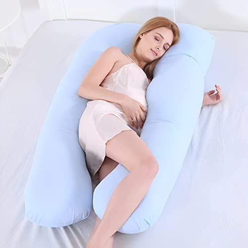 Перница во форма на У - поддршка за грб, нозе, стомак, колкови, перници за бременост за читање на спиење, доење