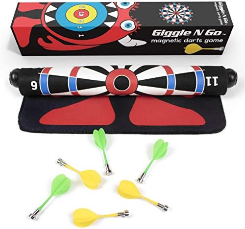 Giggle n Go Magnetic Dart Board Kids - Магнетна стрела од табла за момчиња или девојчиња момчиња подароци на возраст од 6 и погоре. Забавна