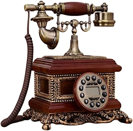 Gayouny Fixed Telefone Dial Retro Firdline Телефон Механички прстен звучник и функција за повторно бирање за дома
