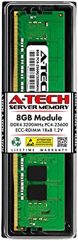 Замена на A -Tech 8 GB за Dell AA783420 - DDR4 3200MHz PC4-25600 ECC Регистриран RDIMM 1RX8 1.2V - Единствен сервер Меморим RAM меморија
