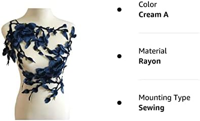 2 парчиња сина магнолија извезена лепенка за лепенка за лепење шива на закрпи облека Cheongsam венчален фустан додаток