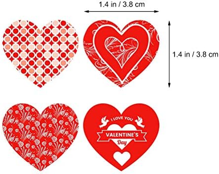 1 ролна на денот на в Valentубените, loveубов на срцеви образец за запечатување налепници за запечатување на лепила за лепило за лепило за в