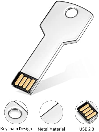 16gb Метал Клуч ДИЗАЈН USB Флеш Диск, Метал Клуч Во Облик На Меморија Стап, USB 2.0 Sliver