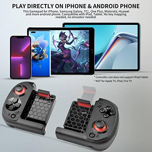 Арвин Мобилни Игра Контролор за iPhone iOS Android Игри На Среќа Gamepad-Магнетни Складирање-Џеб Големина-Преносни-Безжична Врска-Директна