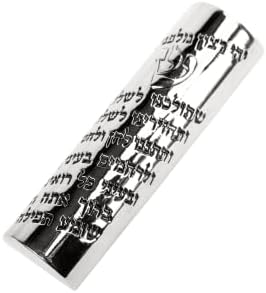 Сребрена мезуза автомобилска врата автоматска молитва за патни патувања талисман Витлеем класичен случај хебрејски англиски тора еврејски