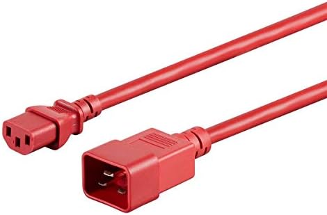 Кабел за напојување со монопроцес/кабел - 4 стапки - црвена | 14awg за PDU 15A