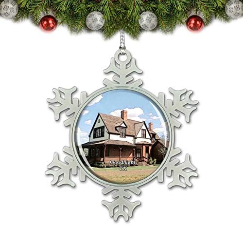 Умсуфа Добра ноќ Историски центар Тексас САД Божиќ украс за украсување на дрво кристален метален сувенир подарок