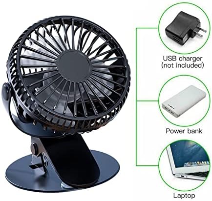 Fan jkyyds fan - Нов USB CLIP CLIP CLIP/биро за вентилатор мини преносен клип вентилатор 360 степени ротација