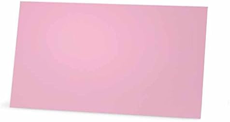 Светло розово место картички - стил на рамен или шатор - 10 или 50 пакувања - бело празно предниот дел од цврста боја, гранична