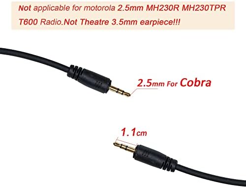 Микрофон на звучникот на Tdyu Cobra MIC 2,5 mm за MicroTalk CXT195 PX655 CX112 PX650 ACXT1035R ACXT145 ACXT545 RX385 RX685