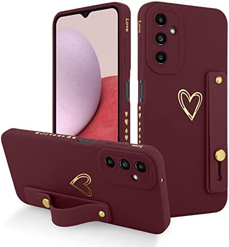 Фијарт Дизајниран За Куќиште Samsung Galaxy a14 5g Со Држач За Држач За Телефон Слатки Љубовни Срца Заштитна Камера Заштитен Капак