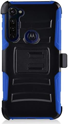 CELZEN-За Motorola Moto G STYLUS XT2043, Moto G Power XT2041 - Хибриден Телефон Случај w/Штанд/Појас Клип Футрола-CV1 Сина