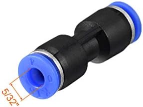 uxcell Пластични Директно Унија Притисни За Поврзување Цевка Фитинг 4mm Од Притисни Фит Заклучи Сина 10 парчиња