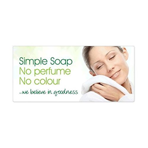 Едноставен чист сапун за чувствителна пакет со близнаци на кожата, вкупно 125 грам / 4,4 унца 4 шипки вкупно
