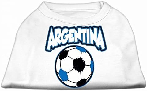 Mirage Pet Products Argentina Soccer Screen Print Mirts, xx-large, бело