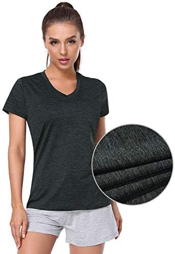Xelky 3-4 пакет женски сув фит маичка со кратки ракави за кратки ракави влага за атлетски кошули спортски активни облеки за вежбање