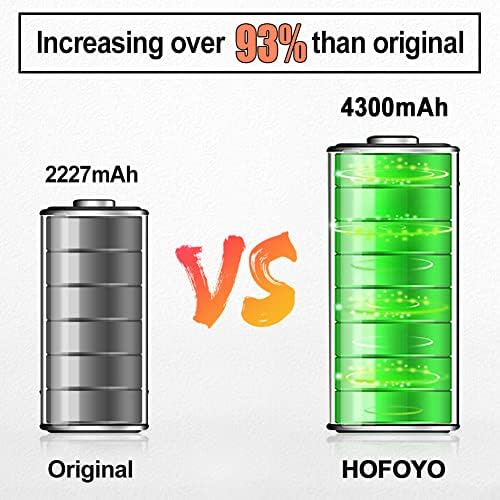 Хофојо (надградена батерија од 4300mAh за iPhone 12 мини, замена со висок капацитет 0 циклус батерија компатибилна со iPhone