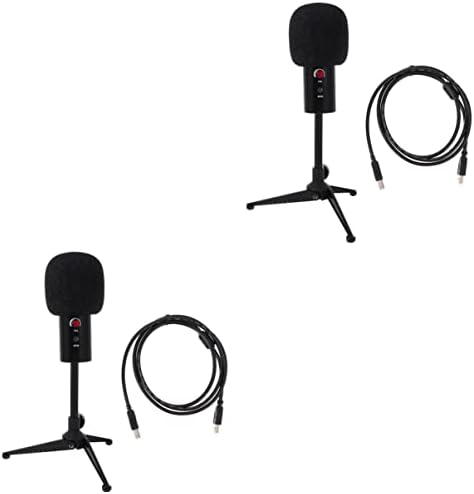Bienka 1 Поставете аудио црн компјутер на капацитет за разговор метален нем USB гејминг микрофон за стриминг десктоп кондензатор во живо кардиоиден